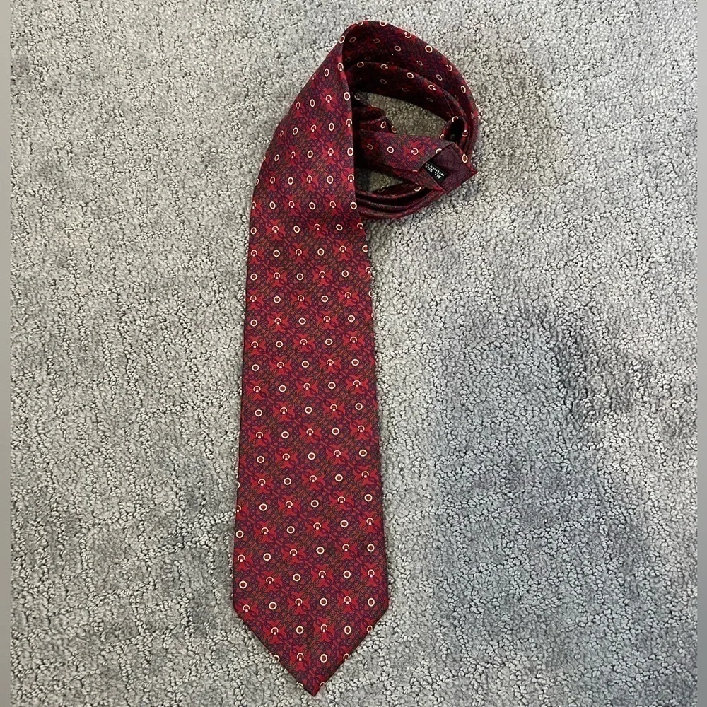 Christian Dior Vintage Red Silk Tie